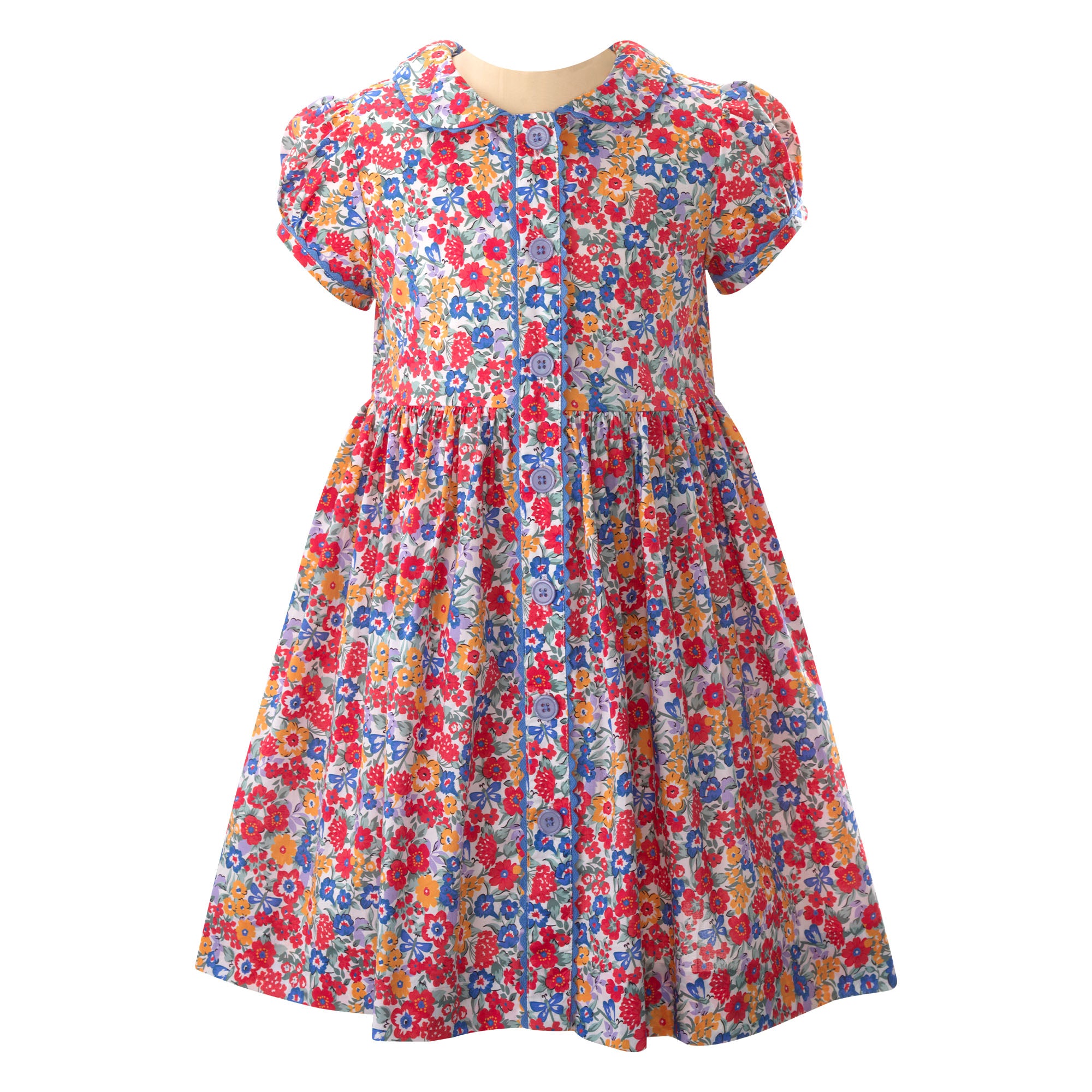 Meadow Floral Button-front Dress – Rachel Riley Us