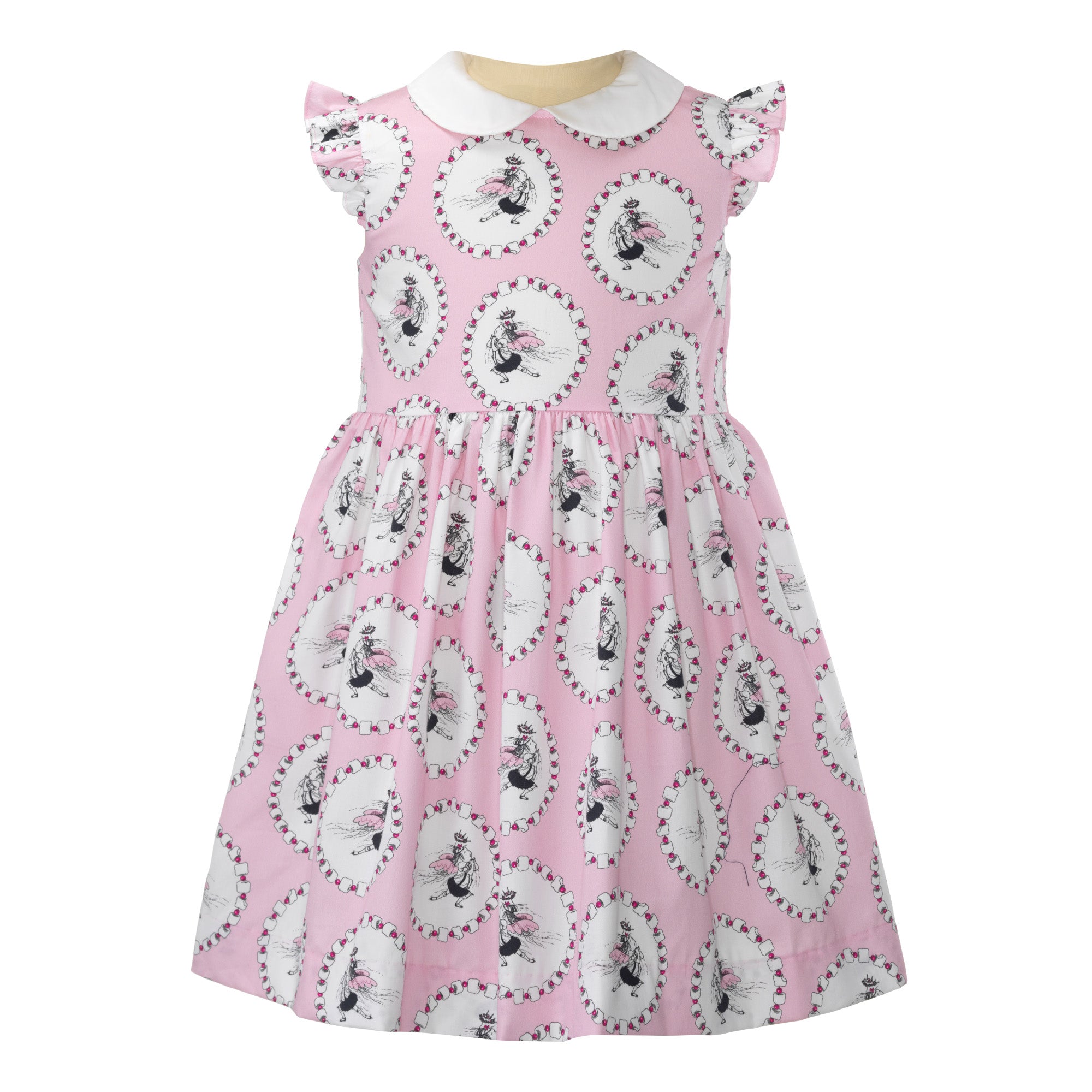 $155 hot Rachel Riley girls burgundy white hearts dress