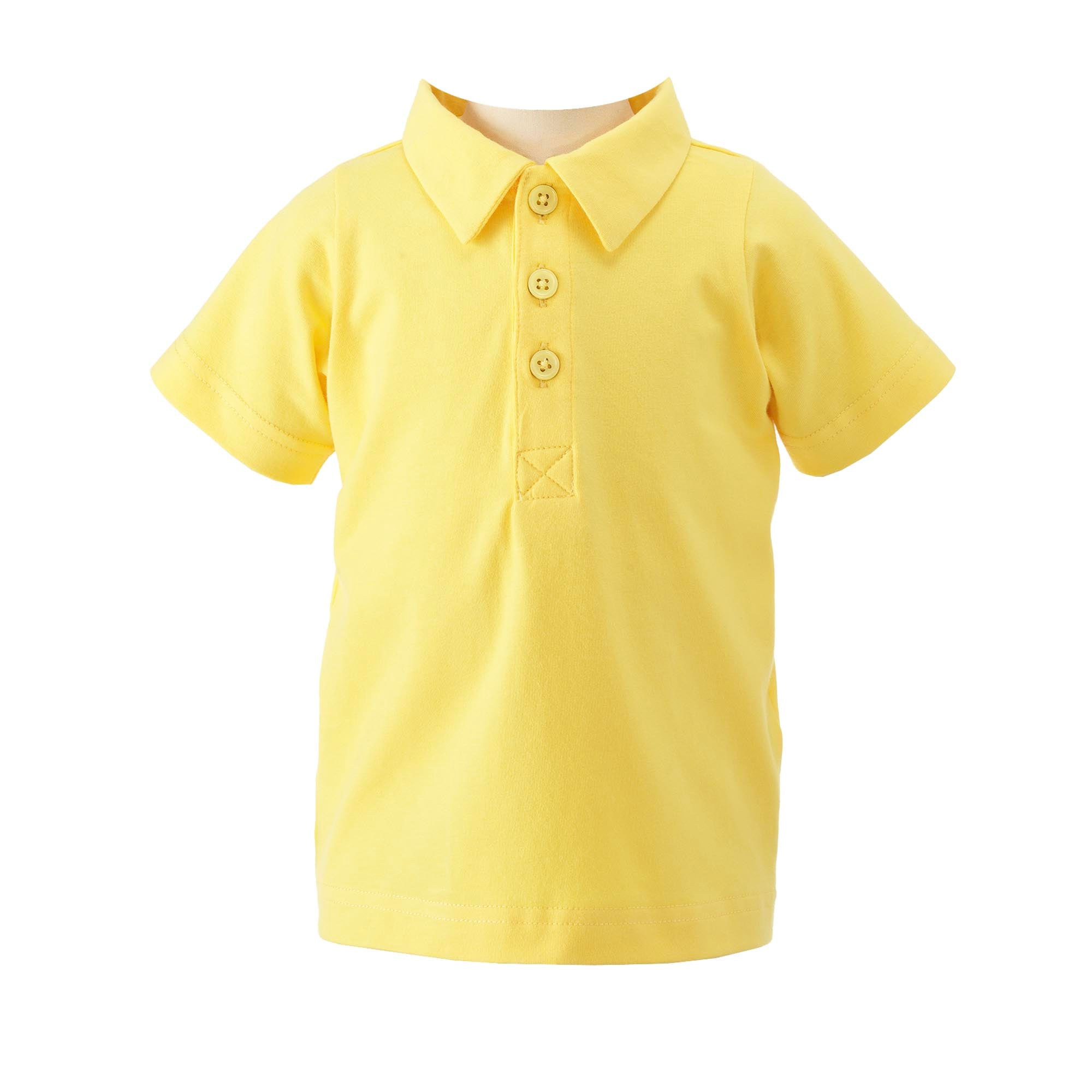 Yellow and Blue Collar Kids School Uniform