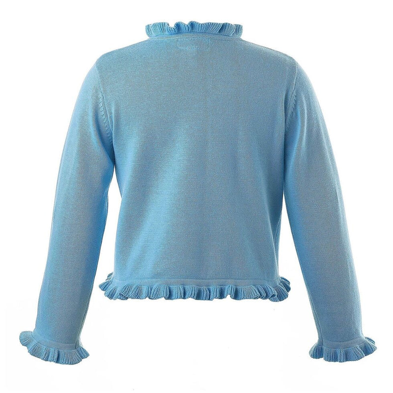 Frill Cardigan, Blue Rachel Riley