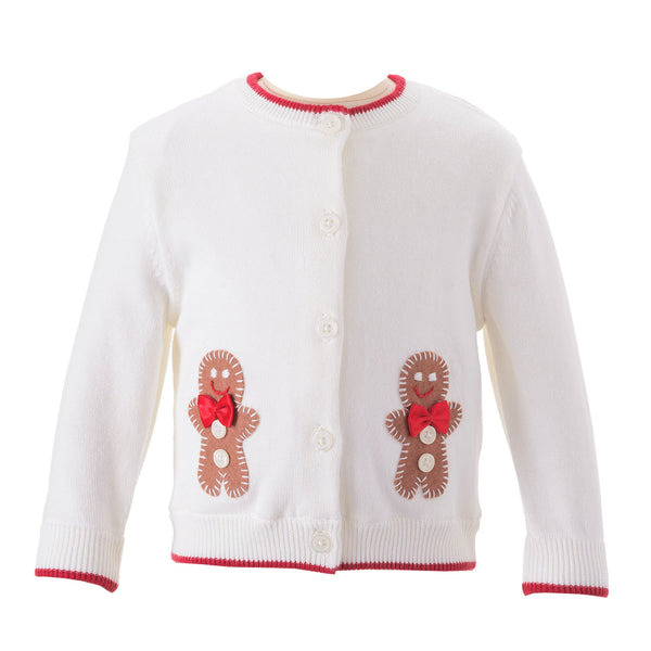 Gingerbread Applique Cardigan Rachel Riley US