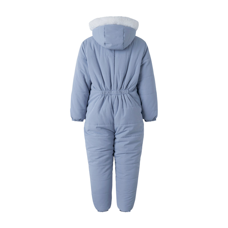 Blue Faux Fur Trim Snowsuit Rachel Riley US