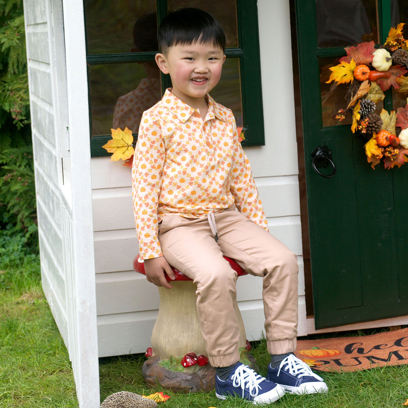 Pumpkin Check Polo Shirt