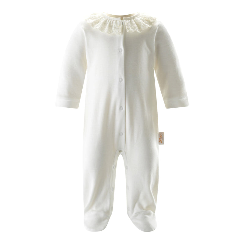 Broderie Collar Babygro Rachel Riley US