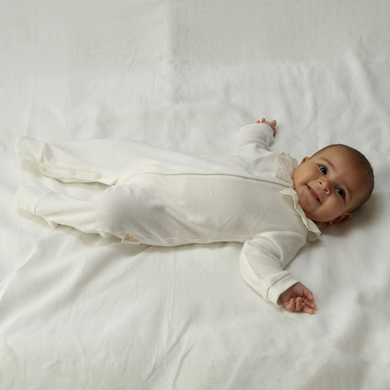 Broderie Collar Babygro Rachel Riley US