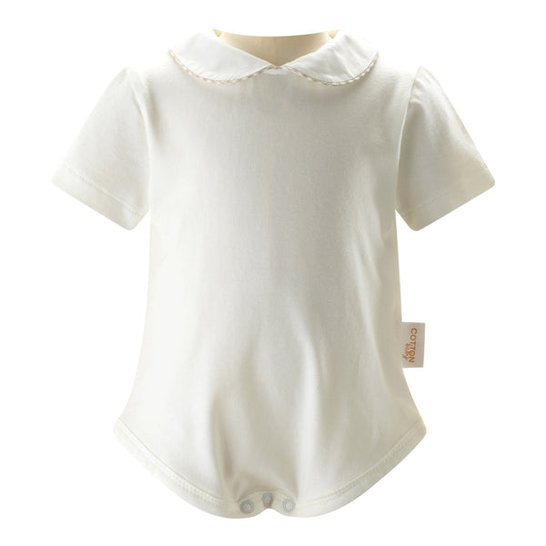 Gingham Peter Pan Collar Bodysuit Rachel Riley US