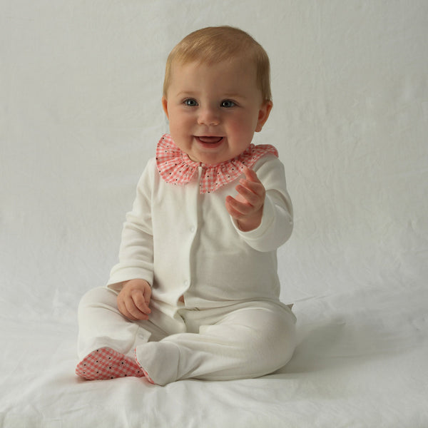 Gingham Daisy Babygro Rachel Riley US