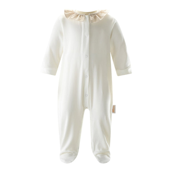 Gingham Collar Babygro Rachel Riley US