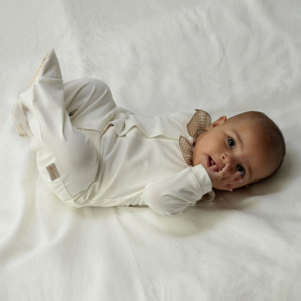 Gingham Collar Babygro Rachel Riley US