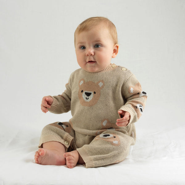 Teddy Knit Playsuit Rachel Riley US