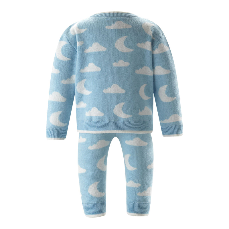 Cloud and Moon Knit Sweater and Leggings Set Rachel Riley US