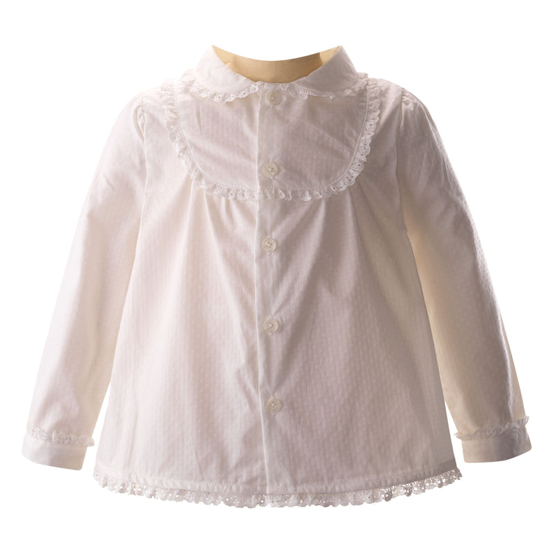 Lace Trim Blouse Rachel Riley US