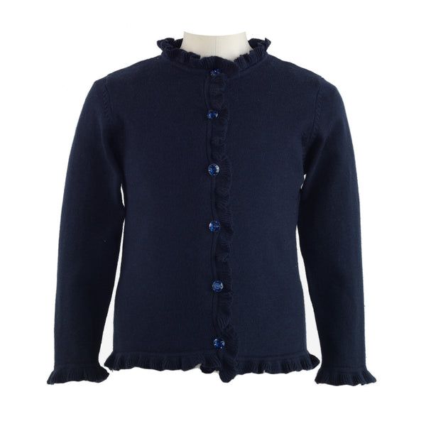 Navy Frill Cardigan