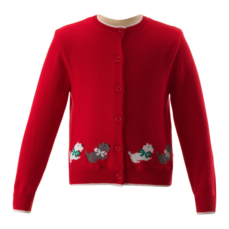 Scottie Dog Intarsia Cardigan Rachel Riley US