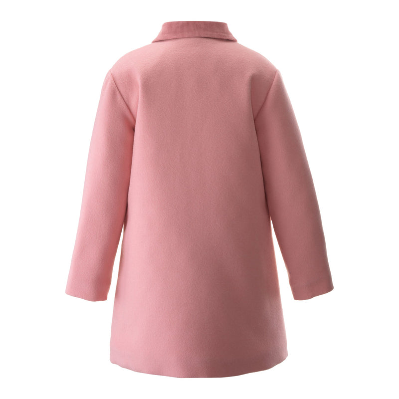 Pink Velvet Trim Dress Coat Rachel Riley US