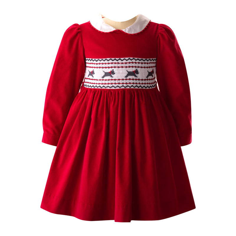 Scottie Dog Smocked Dress Rachel Riley US