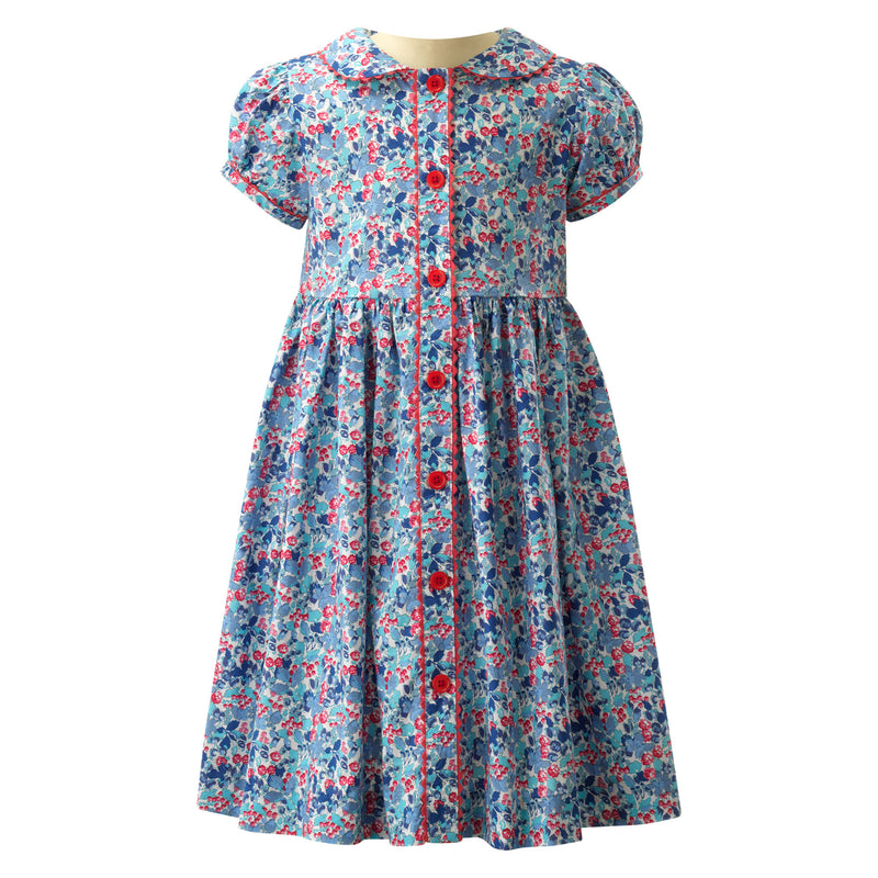 Berry Button-Front Dress