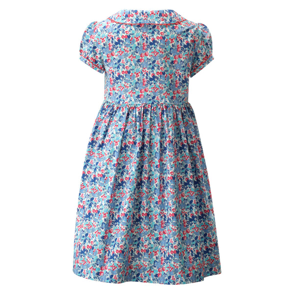 Berry Button-Front Dress