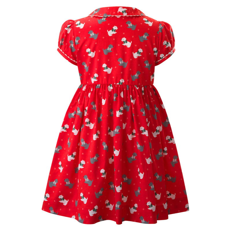 Scottie Dog Button-Front Dress Rachel Riley US