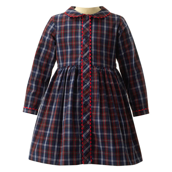 Tartan Button Front Dress