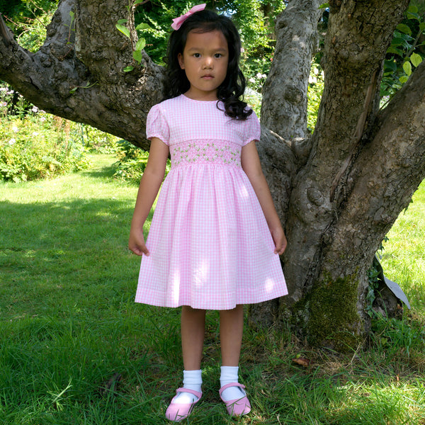 Gingham Smocked Dress Rachel Riley US