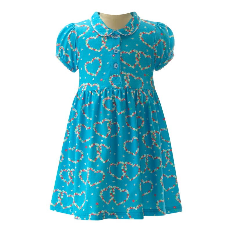 Blue Daisy Jersey Dress