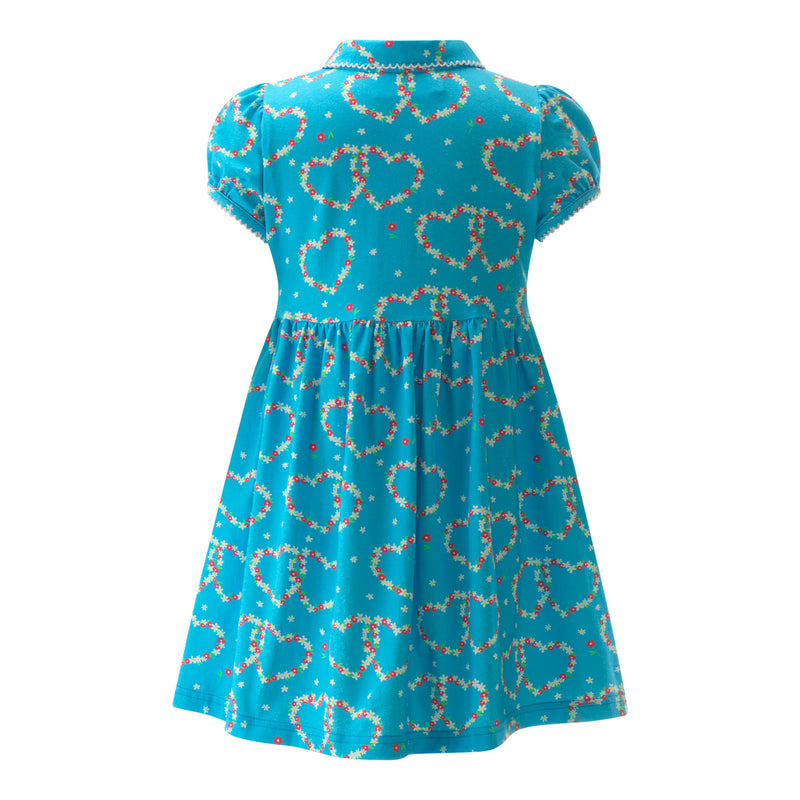 Blue Daisy Jersey Dress