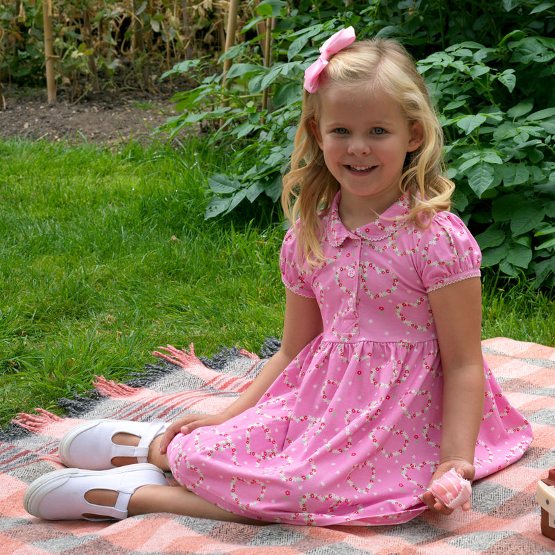 Pink Daisy Jersey Dress Rachel Riley US
