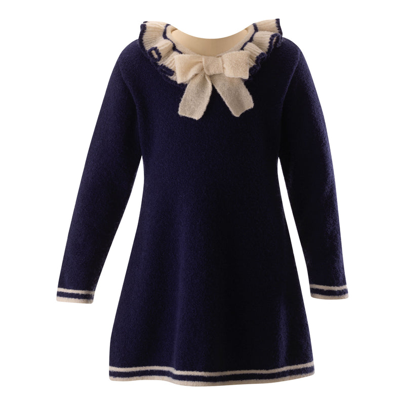 Navy Boucle Sparkle Dress Rachel Riley US