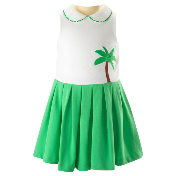 Palm Tree Jersey Dress Rachel Riley US