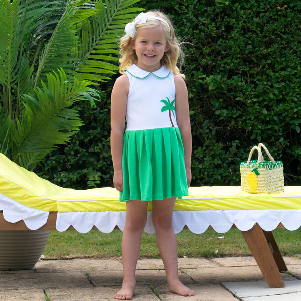 Palm Tree Jersey Dress Rachel Riley US