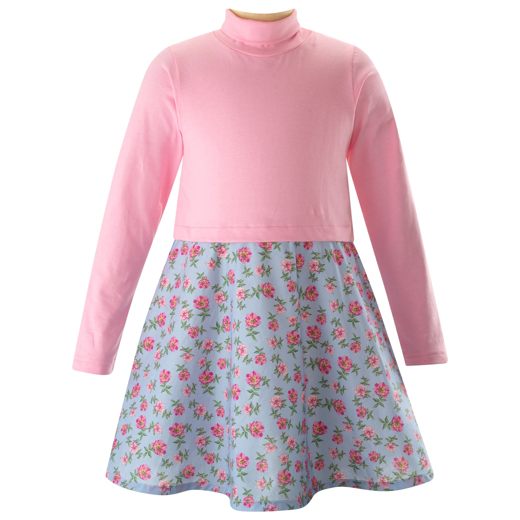 Floral Jersey Turtle Neck Dress – Rachel Riley US