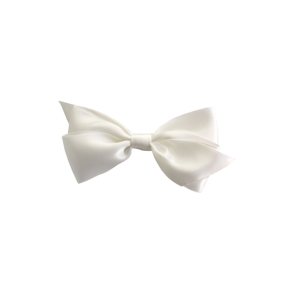 Satin Ribbon Hairbow, Ivory