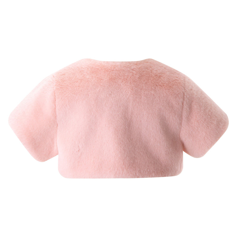 Diamanté Faux Fur Bolero Pink Rachel Riley US