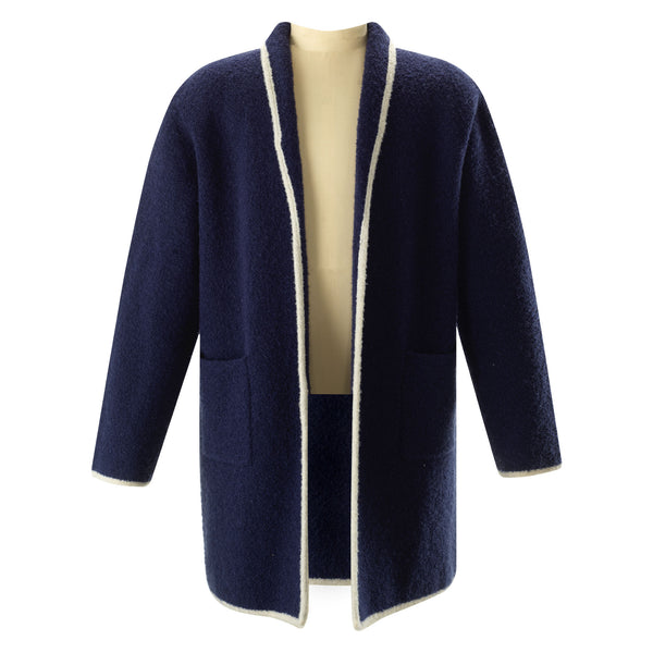 Navy Boucle Sparkle Jacket Rachel Riley US