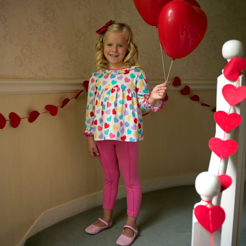 Confetti Heart Blouse & Legging Set