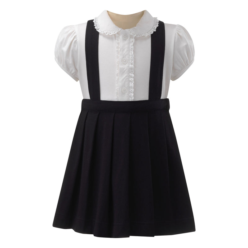 Eloise Jersey Blouse & Pinafore Set