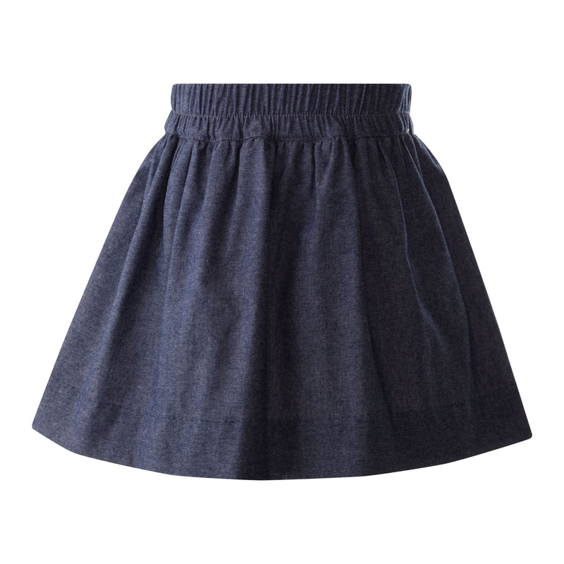 Chambray Pull on Skirt