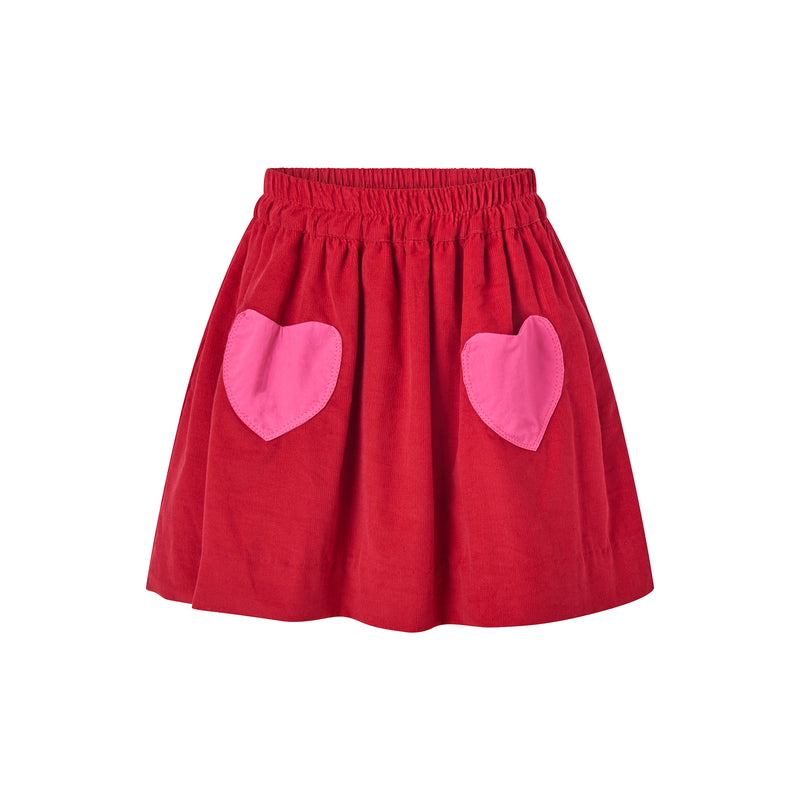 Heart Pocket Babycord Pull-on Skirt Rachel Riley US