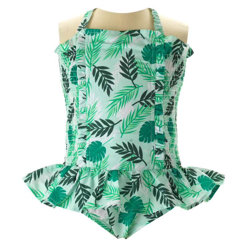 Palm Tree Ruched Swimsuit Rachel Riley US