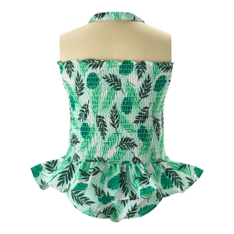 Palm Tree Ruched Swimsuit Rachel Riley US