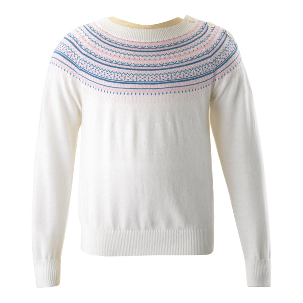 Ivory Fairisle Sweater Rachel Riley US