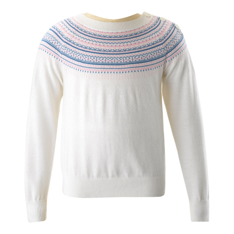 Ivory Fairisle Sweater Rachel Riley US