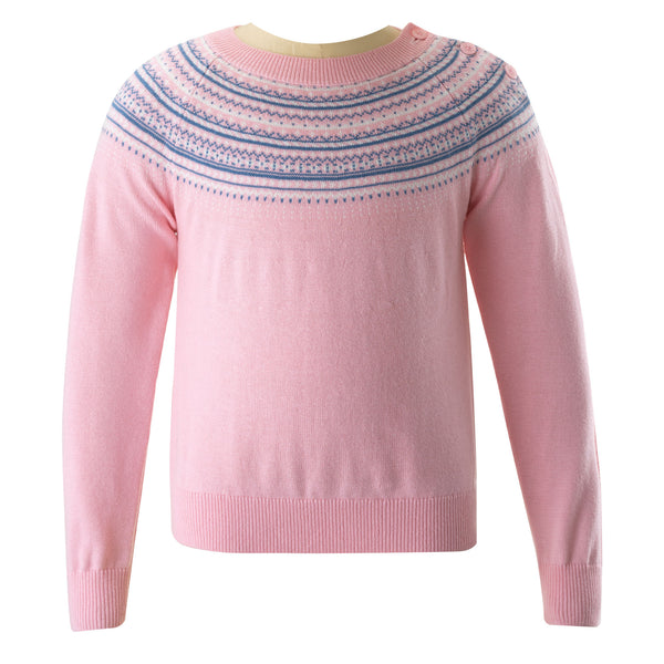 Pink Fairisle Sweater Rachel Riley US