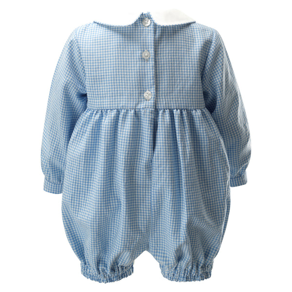 Long Sleeve Gingham Babysuit