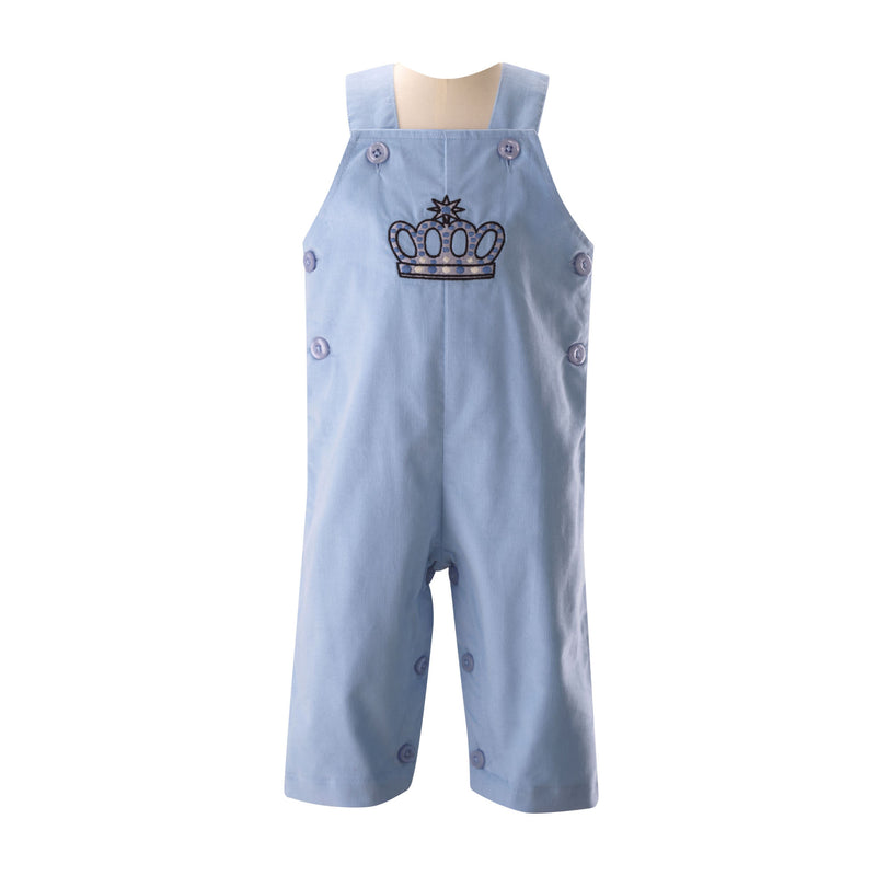 Crown Embroidered Overall and Shirt