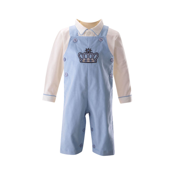 Crown Embroidered Overall and Shirt