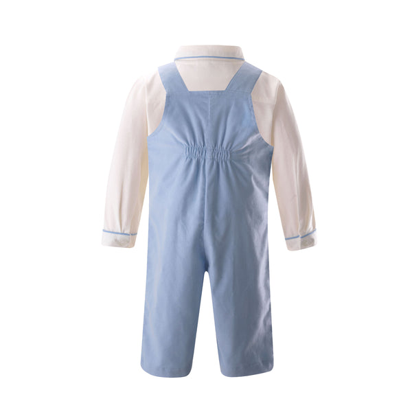 Crown Embroidered Overall and Shirt