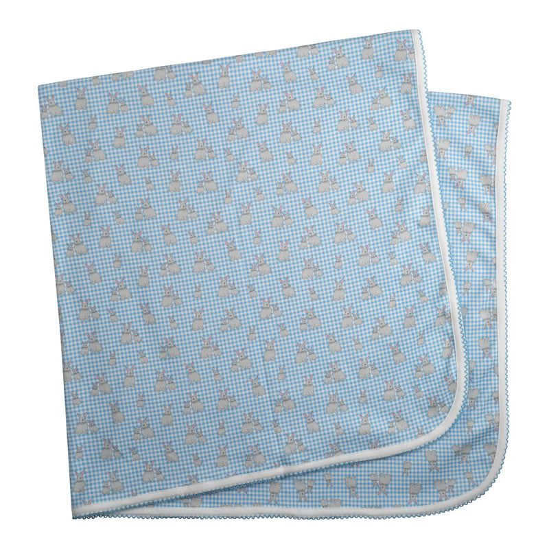 Blue Gingham Bunny Blanket Rachel Riley US
