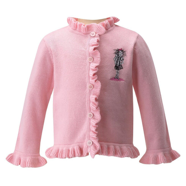 Eloise Infant Pink Embroidered Cardigan